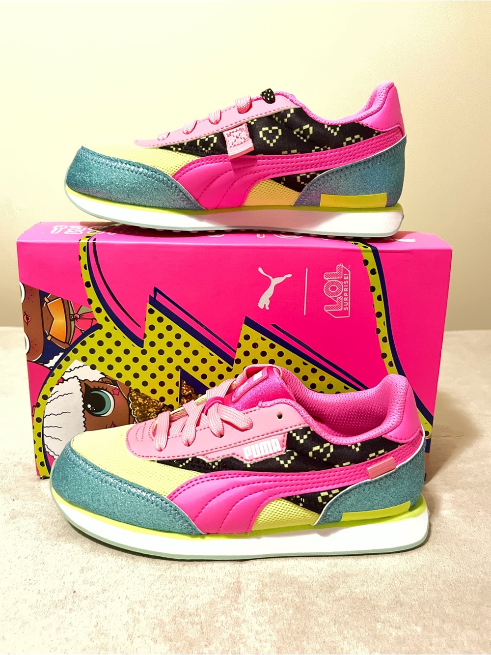 Puma x L.O.L. Surprise Girls Multicolor Fashion Sneakers Size 3 New in Box